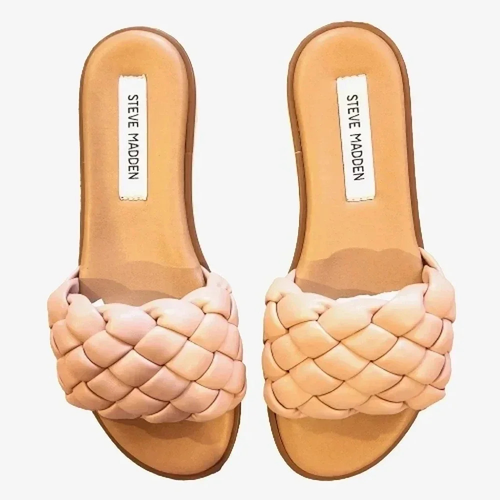 Steve Madden Pink Braided Sandals